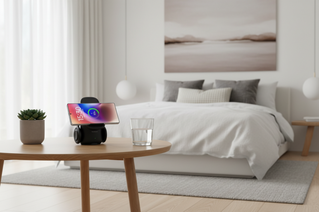 Premium Samsung wireless charging station modern nightstand Nordic minimalist bedroom decor DSARD
